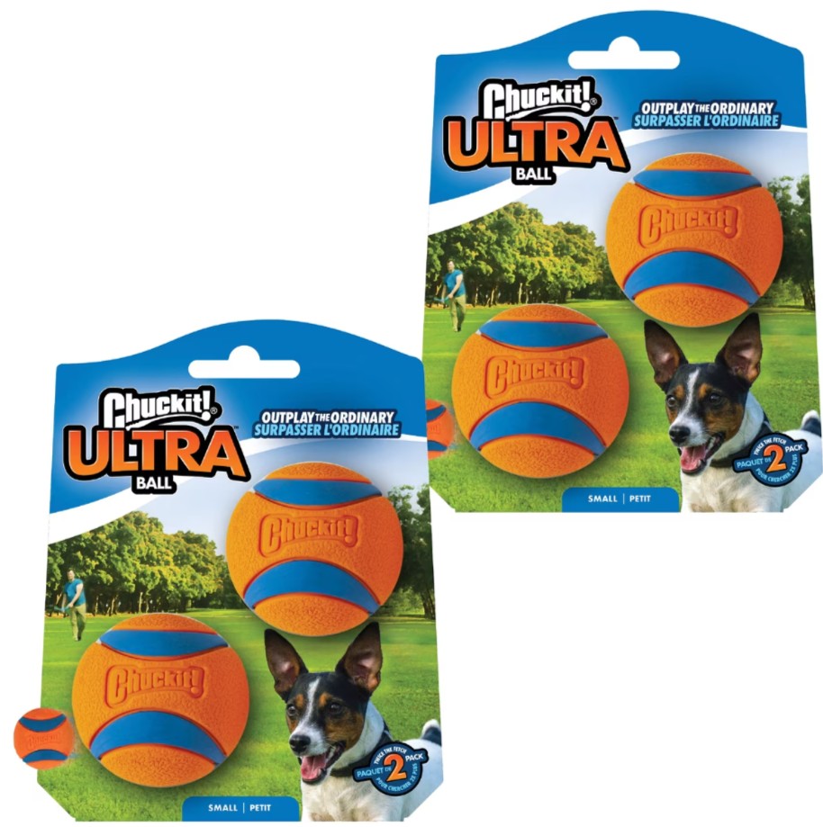 Chuckit! Ultra Rubber Ball Tough Dog Toy, Medium, 2 pack