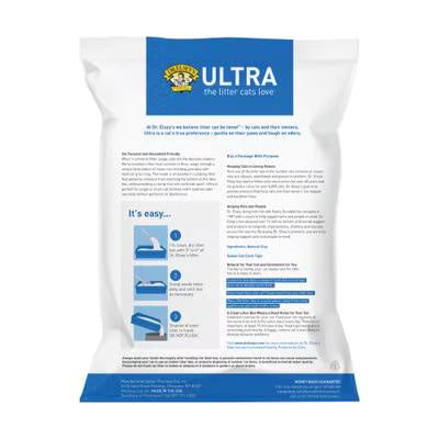 Dr. Elsey's Ultra Unscented Clumping Clay Cat Litter, 40-lb bag