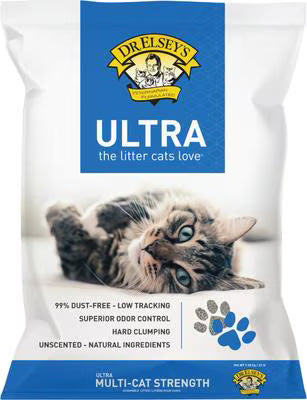 Dr. Elsey's Ultra Unscented Clumping Clay Cat Litter, 40-lb bag