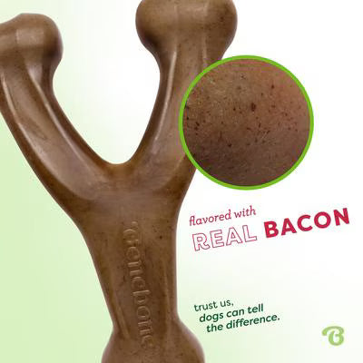 Bacon Wishbone Dog Chew Toy