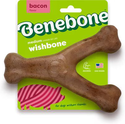 Bacon Wishbone Dog Chew Toy