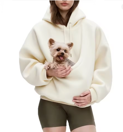 Kangaroo Pet Carrier Hoodie | Autumn Winter Pet Sweatshirt