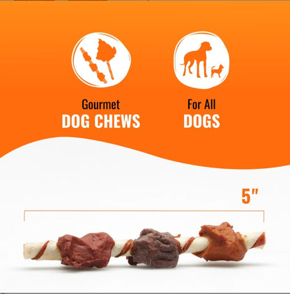 Good 'n' Fun Triple Flavor Kabobs Chicken, Duck & Chicken Liver Dog Treat Chews, 12-oz bag