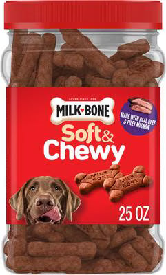 Milk-Bone Soft & Chewy Real Beef & Filet Mignon Dog Treats,