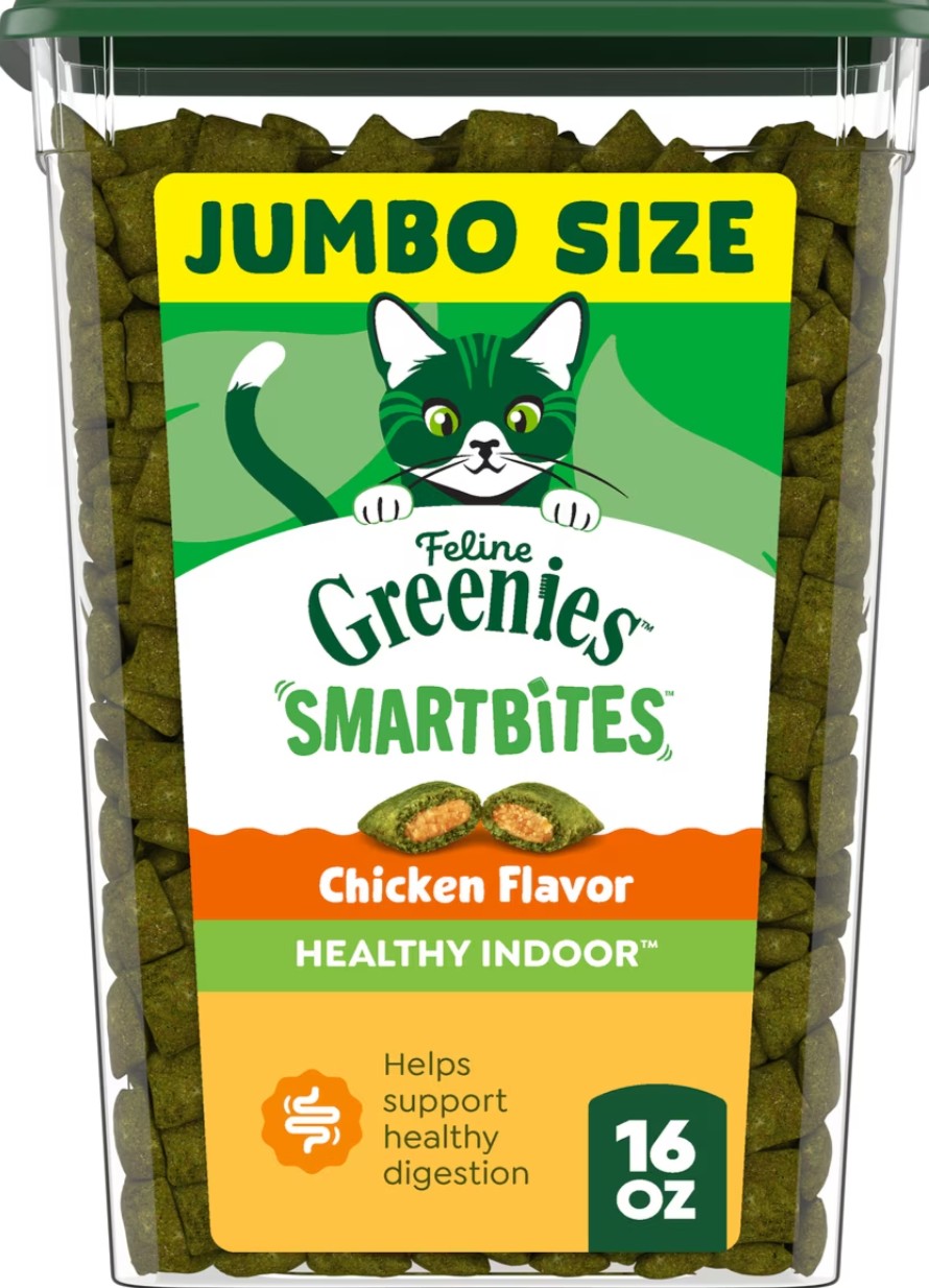 Greenies Feline SmartBites Healthy Indoor Natural Tuna Flavor Soft & Crunchy Adult Cat Treats,