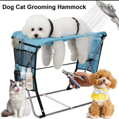 Foldable Pet Grooming Table - Portable Bath Station for Dogs & Cats