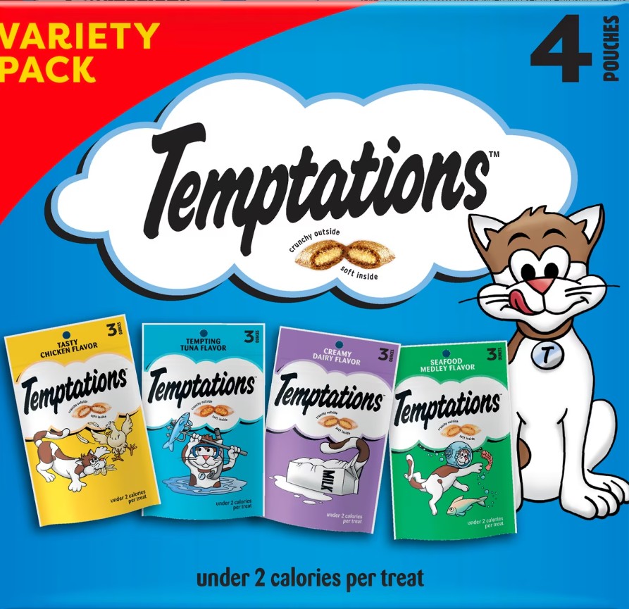 Temptations Classic Blissful Catnip Flavor Soft & Crunchy Cat Treats,