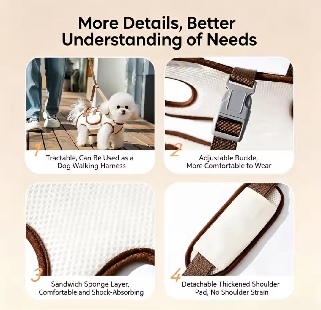 3-in-1 Breathable Pet Backpack