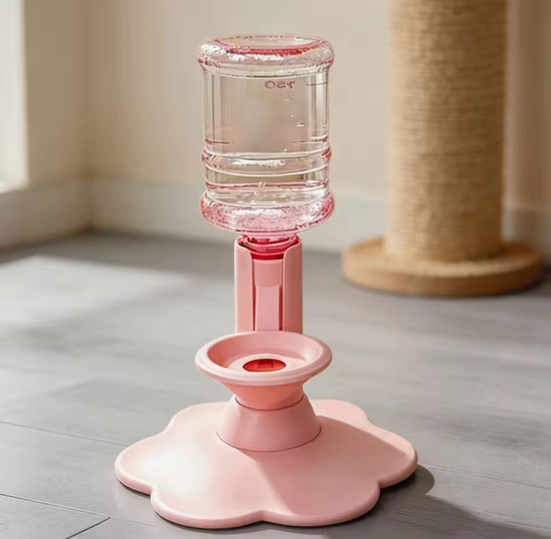 Automatic Cat Water Dispenser No Electricity No Filter Adjustable Height Gravity Pet Water Fountain for Cats and Small Dogs