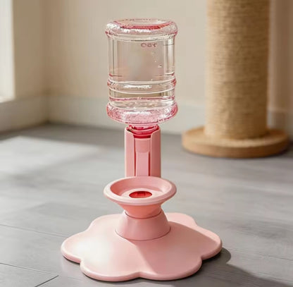 Automatic Cat Water Dispenser No Electricity No Filter Adjustable Height Gravity Pet Water Fountain for Cats and Small Dogs