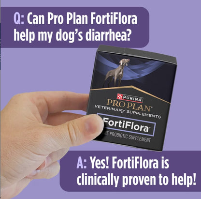 Purina Pro Plan Veterinary Diets FortiFlora Powder Probiotic Digestive Supplement for Dogs, 30 count