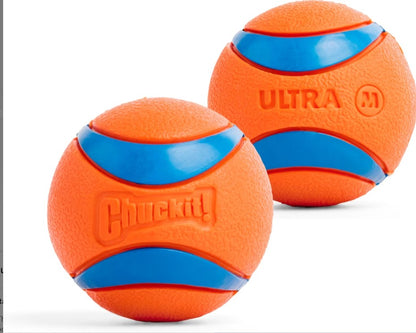 Chuckit! Ultra Rubber Ball Tough Dog Toy, Medium, 2 pack