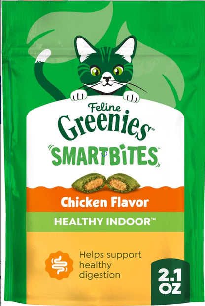 Greenies Feline SmartBites Healthy Indoor Natural Tuna Flavor Soft & Crunchy Adult Cat Treats,