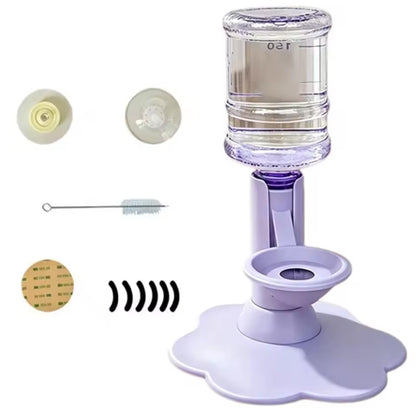 Automatic Cat Water Dispenser No Electricity No Filter Adjustable Height Gravity Pet Water Fountain for Cats and Small Dogs