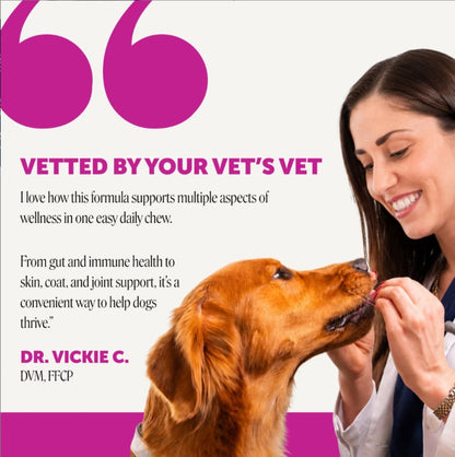 Pet Honesty 10-in-1 Multivitamin with Probiotics, Glucosamine & Omega-3 Chicken Flavored Soft Chews Vitamins & Supplements for Dogs