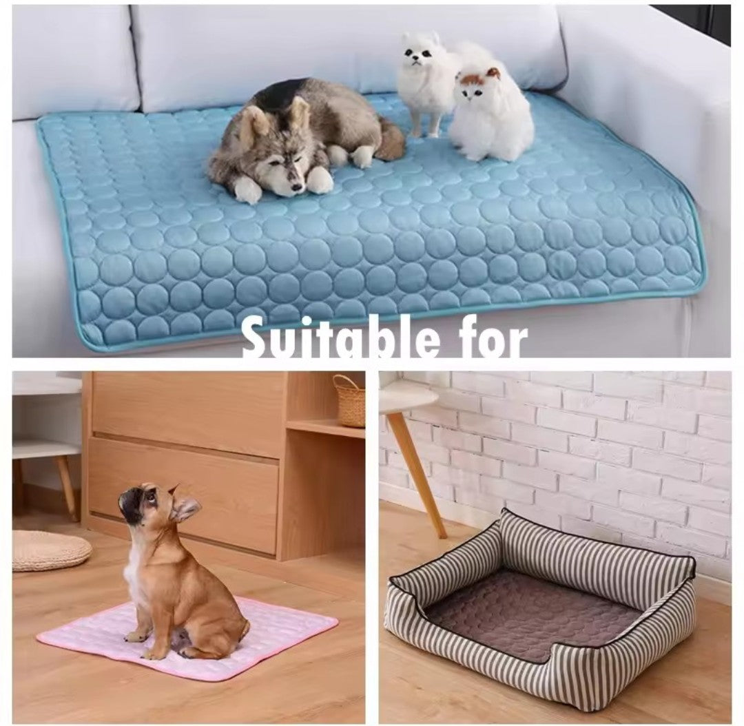 Pet Cooling Mat - Summer Ice Silk Cooling Pad for Dogs & Cats
