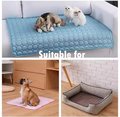 Pet Cooling Mat - Summer Ice Silk Cooling Pad for Dogs & Cats