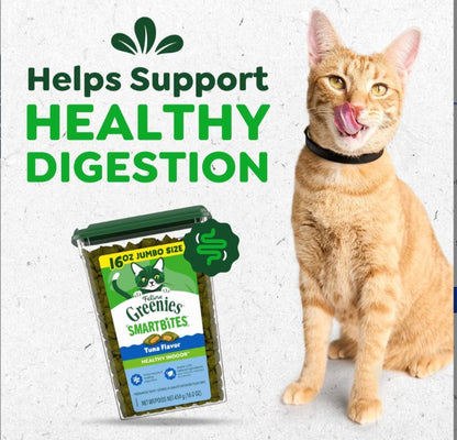 Greenies Feline SmartBites Healthy Indoor Natural Tuna Flavor Soft & Crunchy Adult Cat Treats,