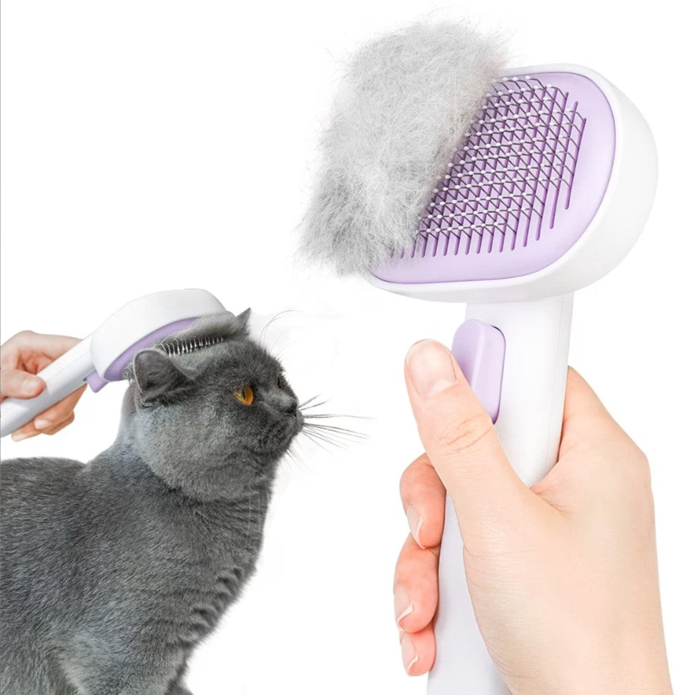 aumuca Self Cleaning Slicker Brush Purple