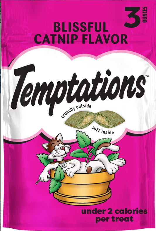 Temptations Classic Blissful Catnip Flavor Soft & Crunchy Cat Treats,