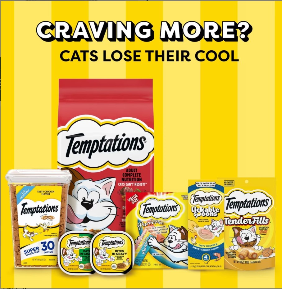 Temptations Classic Blissful Catnip Flavor Soft & Crunchy Cat Treats,