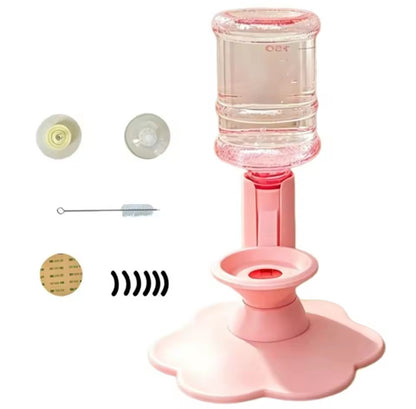 Automatic Cat Water Dispenser No Electricity No Filter Adjustable Height Gravity Pet Water Fountain for Cats and Small Dogs