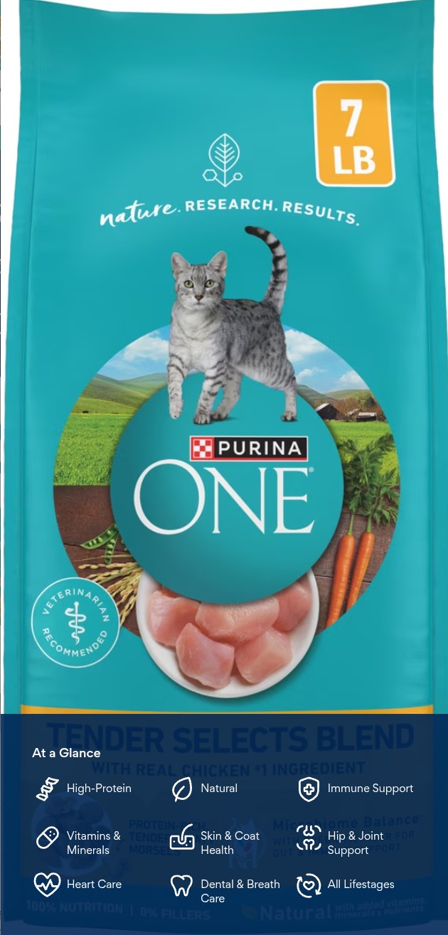 Purina ONE Tender Selects Blend with Real Chicken Natural Dry Cat Food