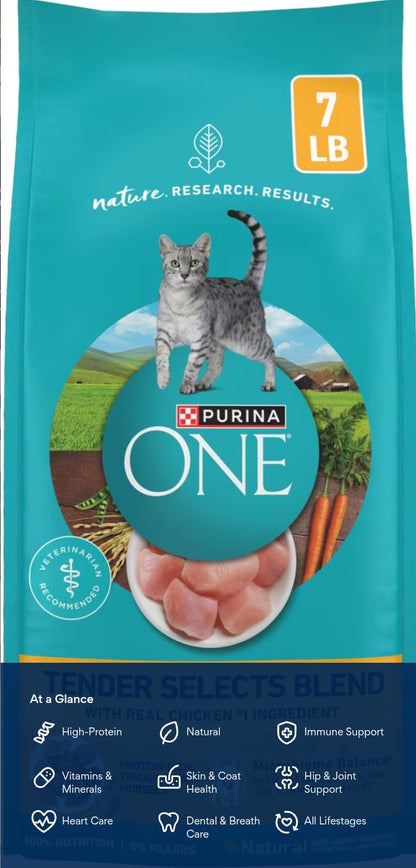 Purina ONE Tender Selects Blend with Real Chicken Natural Dry Cat Food
