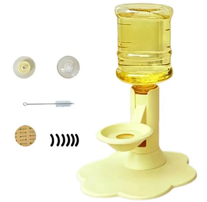 Automatic Cat Water Dispenser No Electricity No Filter Adjustable Height Gravity Pet Water Fountain for Cats and Small Dogs