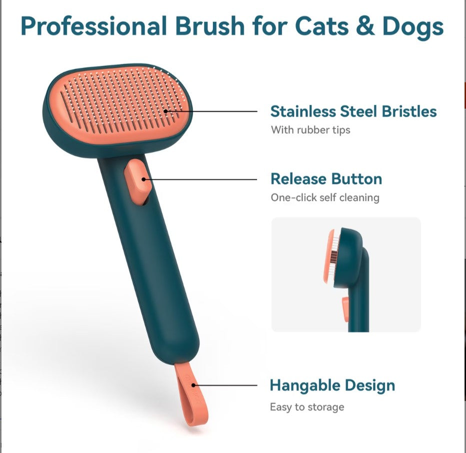 aumuca Self Cleaning Slicker Brush Purple