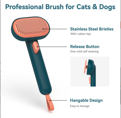 aumuca Self Cleaning Slicker Brush Purple